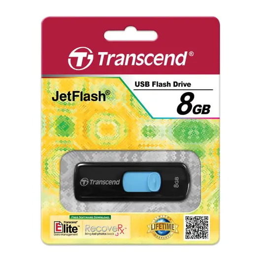 Флэш-диск 8 GB, TRANSCEND Jet Flash 500, USB 2.0., черный, TS8GJF500, фото 2