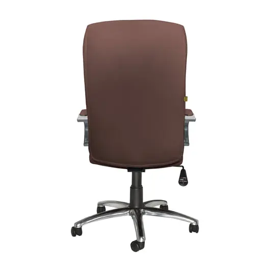 Кресло офисное &quot;Консул&quot;, кожа, хром, коричневое, фото 2
