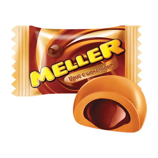 Конфеты-ирис MELLER (Меллер) &quot;Шоколад&quot;, весовые, 4 кг, гофрокороб, 85255, фото 2