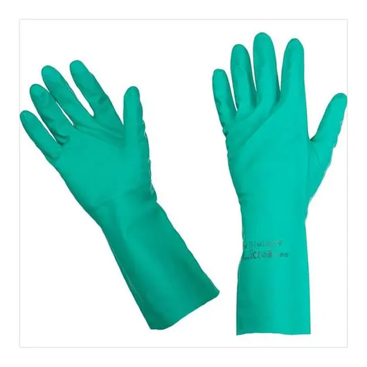 Перчатки нитриловые Vileda Professional &quot;Универсальные&quot;, р.XL, зеленый, пакет, фото 1