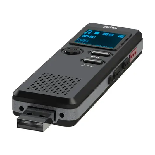 Диктофон цифровой RITMIX RR-610, память 8 Gb, запись до 1166 ч., битрейт до 320 кбит/с, USB, радио, 15118899, фото 7