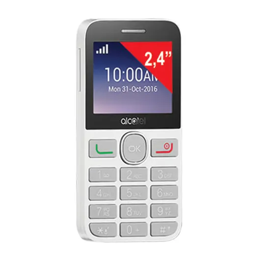 Телефон мобильный ALCATEL One Touch 2008G, SIM, 2,4&quot;, MicroSD, черно-белый, 2008G-3AALRU1, фото 1