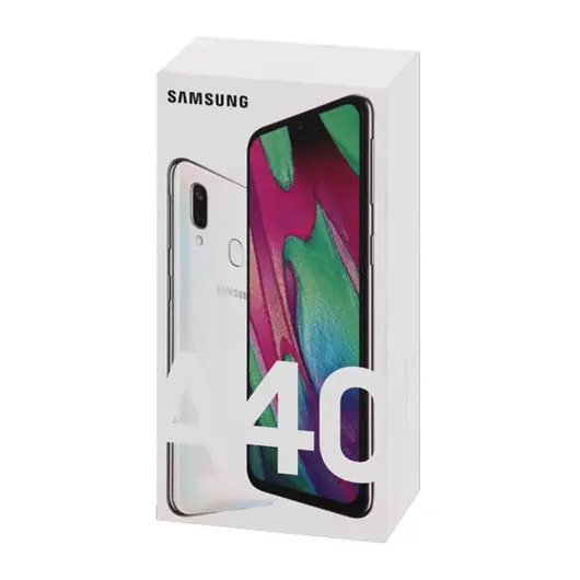Смартфон SAMSUNG Galaxy A40, 2 SIM, 5,9”, 4G (LTE), 25/16+5 Мп, 64 ГБ, microSD, белый, пластик, SM-A405FZWGSER, фото 7