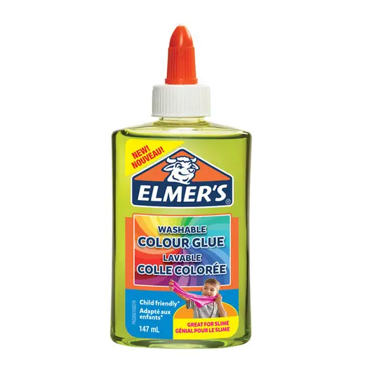 Клей канцелярский Elmers &quot;Colour Glue&quot;, 147мл, для слаймов, зеленый, полупрозрачный, фото 1