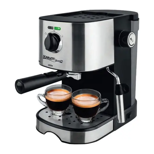 Кофеварка рожковая SCARLETT SL-CM53001, 850 Вт, 15 бар, капучинатор, черная, SL - CM53001, фото 1