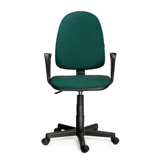 Кресло &quot;Престиж&quot;, регулируемая спинка, с подлокотниками, черно-зеленое, фото 4