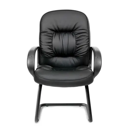 Кресло для приемных и переговорных &quot;Лидер&quot;, CH-416, кожзаменитель, черное, фото 3