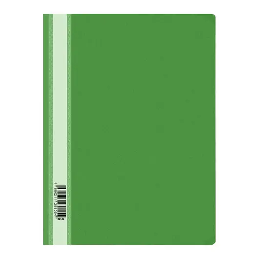 Папка-скоросшиватель пластик. OfficeSpace, А4, 160мкм, зеленая с прозр. верхом, фото 2