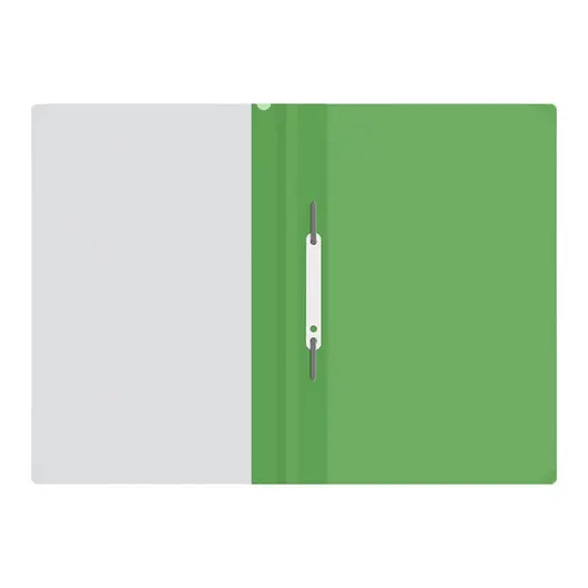 Папка-скоросшиватель пластик. OfficeSpace, А4, 160мкм, зеленая с прозр. верхом, фото 3