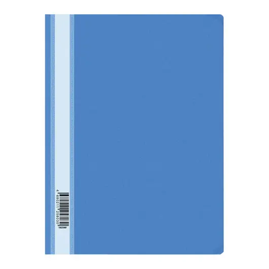Папка-скоросшиватель пластик. OfficeSpace, А4, 160мкм, голубая с прозр. верхом, фото 3