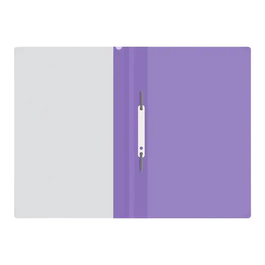 Папка-скоросшиватель пластик. OfficeSpace, А4, 160мкм, фиолетовая с прозр. верхом, фото 3