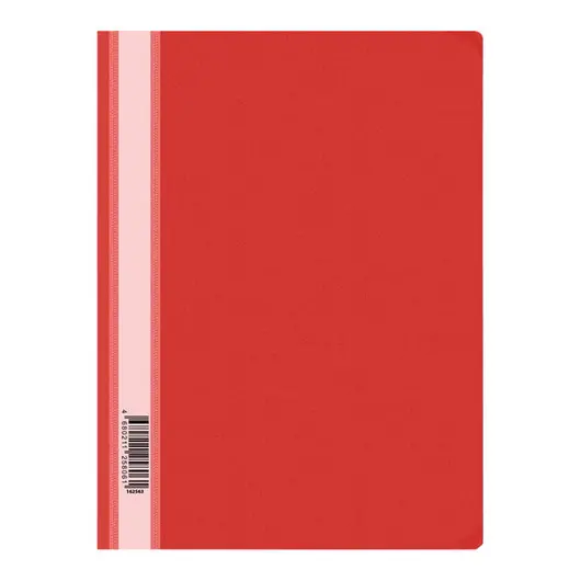Папка-скоросшиватель пластик. OfficeSpace, А4, 160мкм, красная с прозр. верхом, фото 2