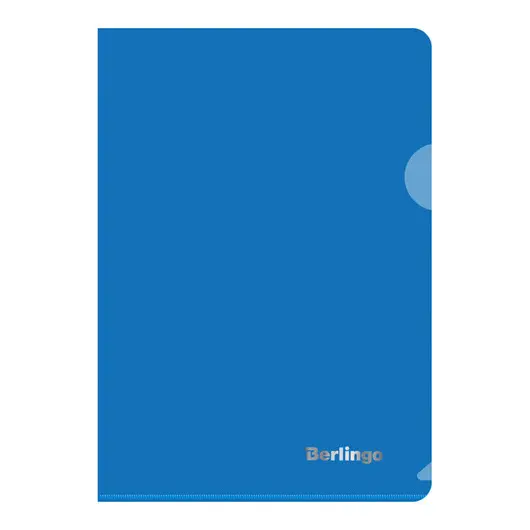 Папка-уголок Berlingo, А5, 180мкм, синяя, фото 2