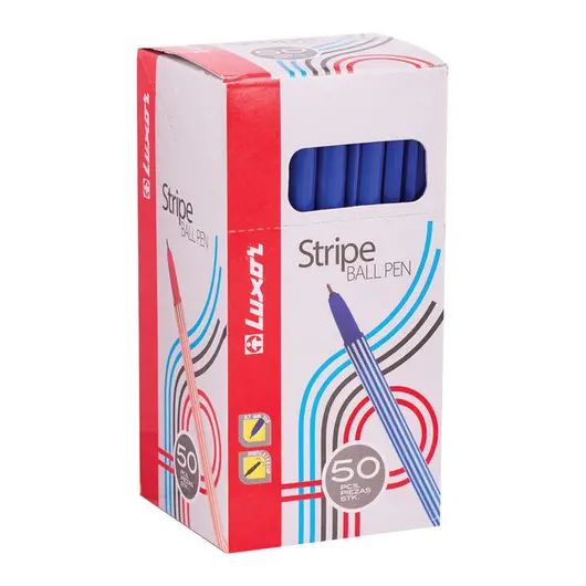 Ручка шариковая Luxor &quot;Stripes&quot; синяя, 0,55мм, фото 3