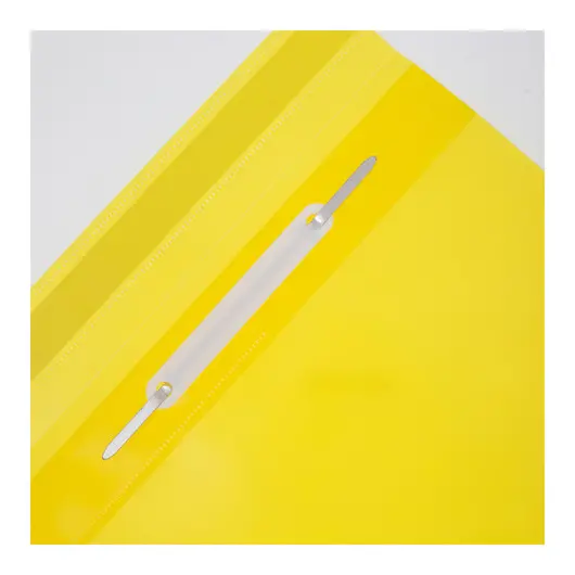 Папка-скоросшиватель пластик. Berlingo, А5, 180мкм, желтая с прозр. верхом, индив. ШК, фото 3