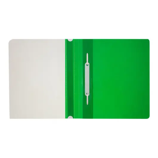 Папка-скоросшиватель пластик. Berlingo, А5, 180мкм, зеленая с прозр. верхом, индив. ШК, фото 2