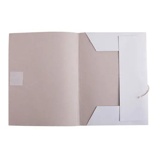 Папка для бумаг с завязками OfficeSpace, картон немелованный, 280г/м2, белый, до 200л., фото 2