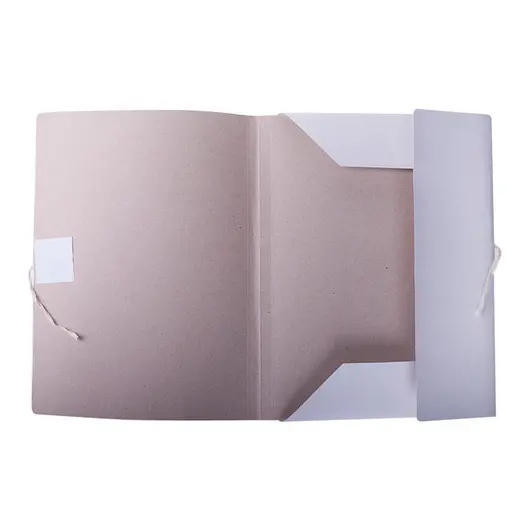 Папка для бумаг с завязками OfficeSpace, картон немелованный, 220г/м2, белый, до 200л., фото 2