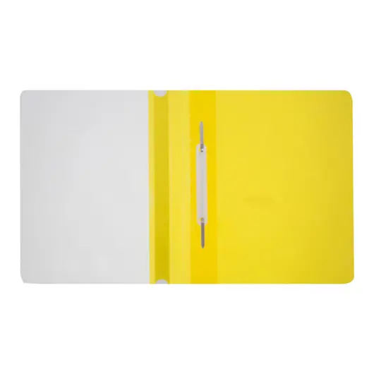 Папка-скоросшиватель пластик. Berlingo, А5, 180мкм, желтая с прозр. верхом, индив. ШК, фото 2