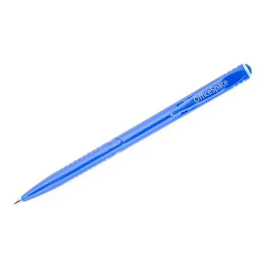 Ручка шариковая автоматическая OfficeSpace синяя, 0,7мм, цветной корпус, фото 2