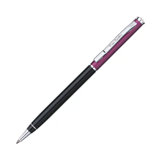 Ручка подарочная шариковая PIERRE CARDIN (Пьер Карден) &quot;Gamme&quot;, корпус черный/фиолетовый, алюминий, хром, синяя, PC0893BP, фото 1