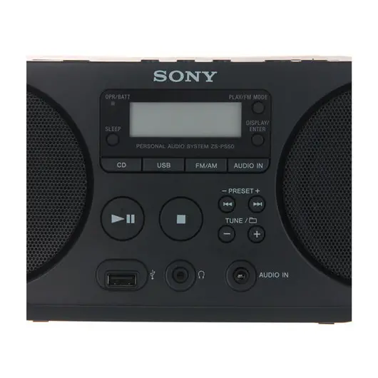 Магнитола SONY ZS-PS50B, CD, MP3, WMA, USB, AM/FM-тюнер, выходная мощность 4 Вт, черный, фото 5