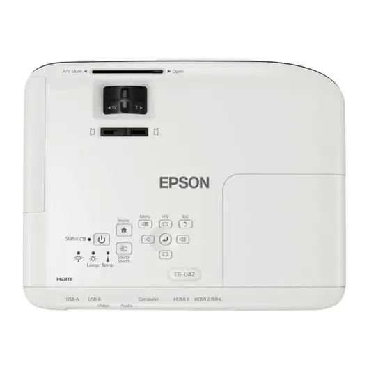 Проектор EPSON EB-U42, LCD, 1920x1200, 16:10, 3600 лм, 15000:1, 2,8 кг, V11H846040, фото 4