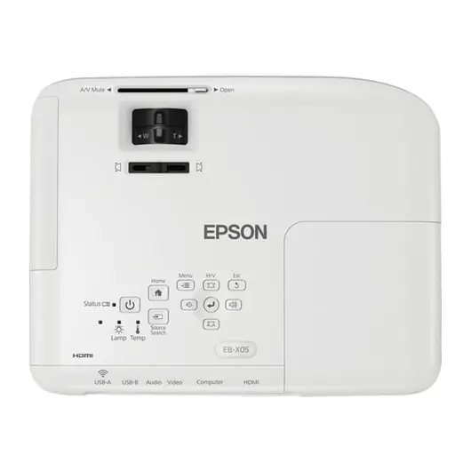 Проектор EPSON EB-X05, LCD, 1024x768, 4:3, 3300 лм, 15000:1, 2,5 кг, V11H839040, фото 5