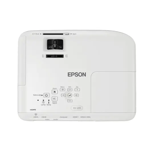 Проектор EPSON EB-U05, LCD, 1920x1200, 16:10, 3400 лм, 15000:1, 2,8 кг, V11H841040, фото 4