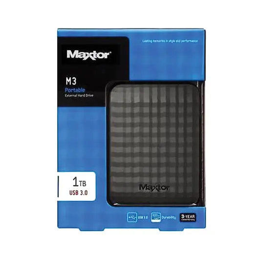 Диск жесткий внешний HDD SEAGATE &quot;Maxtor M3 Portable&quot;, 1 Tb, 2,5&quot;, USB 3.0, черный, STSHX-M101TCBM, фото 2