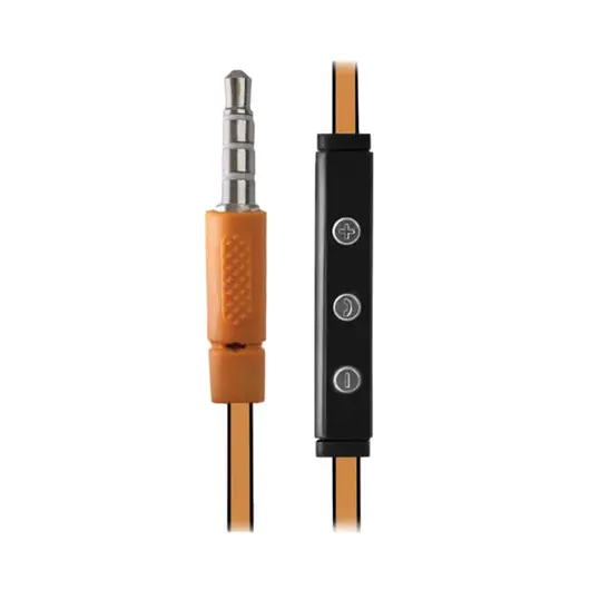 Наушники с микрофоном (гарнитура) DEFENDER Pulse 450, проводная, 1,2 м, вкладыши, для Android, оранжевая, 63450, фото 2