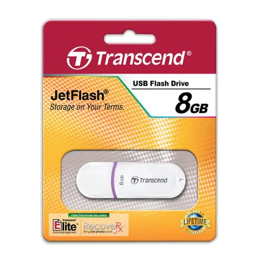 Флэш-диск 8 GB, TRANSCEND Jet Flash 330, USB 2.0, белый, TS8GJF330, фото 2