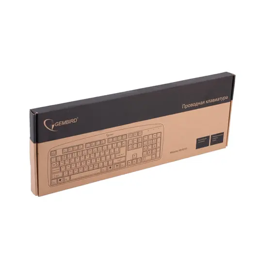 Клавиатура проводная GEMBIRD KB-8350U, USB, бежевая, фото 3