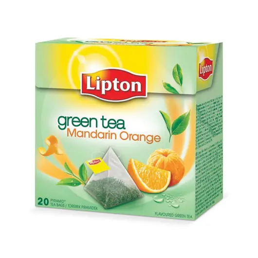 Чай LIPTON (Липтон) &quot;Green Mandarin Orange&quot;, зеленый, 20 пирамидок по 2 г, 21187925, фото 1