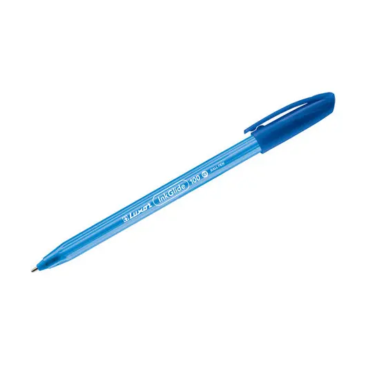Ручка шариковая Luxor &quot;InkGlide 100 Icy&quot; синяя, 0,7мм, трехгран., фото 3