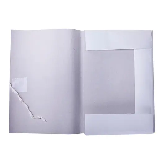 Папка для бумаг с завязками OfficeSpace, картон мелованный, 280г/м2, белый, до 200л., фото 2