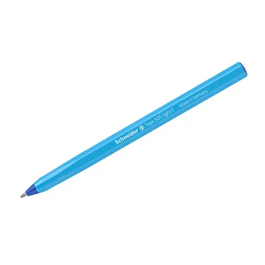 Ручка шариковая Schneider &quot;Tops 505 F&quot; синяя, 0,8мм, голубой корпус, фото 3