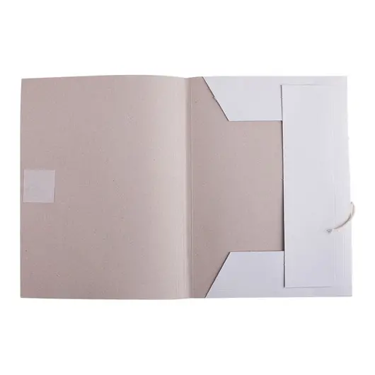 Папка для бумаг с завязками OfficeSpace, картон немелованный, 320г/м2, белый, до 200л., фото 2