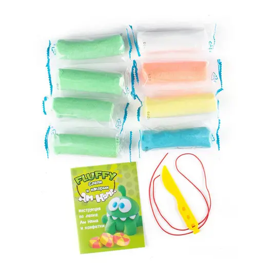 Набор для лепки Genio Kids &quot;Воздушный пластилин.Fluffy. Ам Ням&quot;, 8 цветов, 10г, фото 3