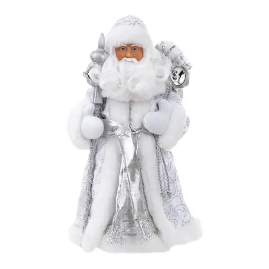 Декоративная кукла &quot;Дед Мороз в серебряном костюме&quot;, 30,5см, фото 1