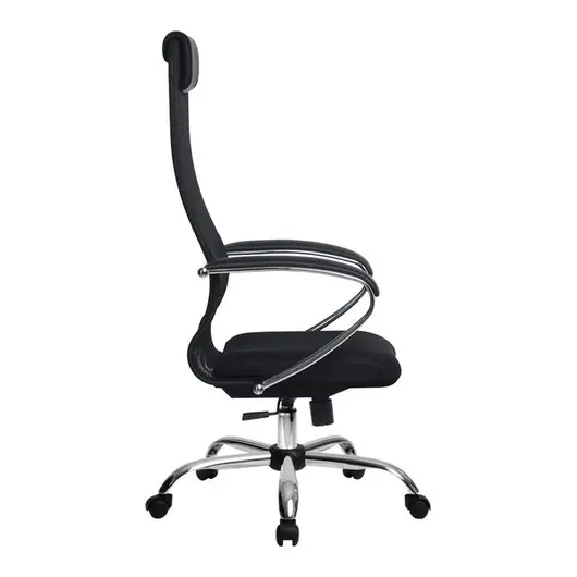 Кресло руководителя Метта &quot;S-B&quot; S-BK-8 CH, ткань-сетка черная №20, спинка-сетка, топ-ган, фото 3