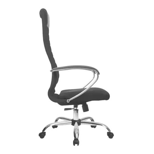 Кресло руководителя Метта &quot;S-B&quot; S-BK-10 CH,  ткань-сетка черная №20, топ-ган, фото 3
