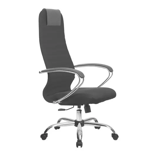 Кресло руководителя Метта &quot;S-B&quot; S-BK-10 CH,  ткань-сетка черная №20, топ-ган, фото 2
