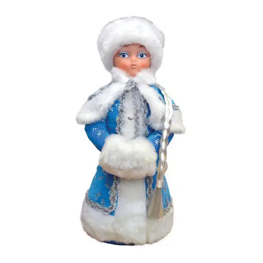 Декоративная кукла &quot;Снегурочка под елку&quot; 35см, голубая, подарочная упаковка, фото 1