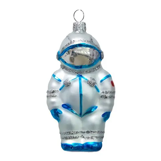 Елочное украшение стеклянное &quot;Космонавт&quot; 8см, подарочная упаковка, фото 1
