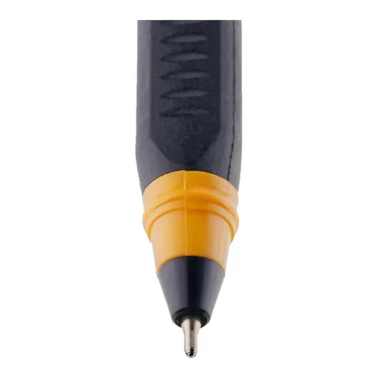 Ручка шариковая Cello &quot;Tri-Grip yellow barrel&quot; черная, 0,7мм, грип, штрих-код, фото 2