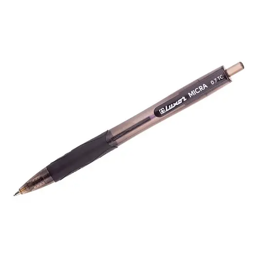 Ручка шариковая автоматическая Luxor &quot;Micra&quot; черная, 0,7мм, грип, фото 2