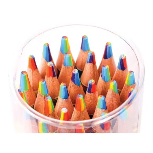 Карандаш с многоцветным грифелем Мульти-Пульти &quot;Енот и радуга&quot;, кругл., заточен., ассорти, фото 3