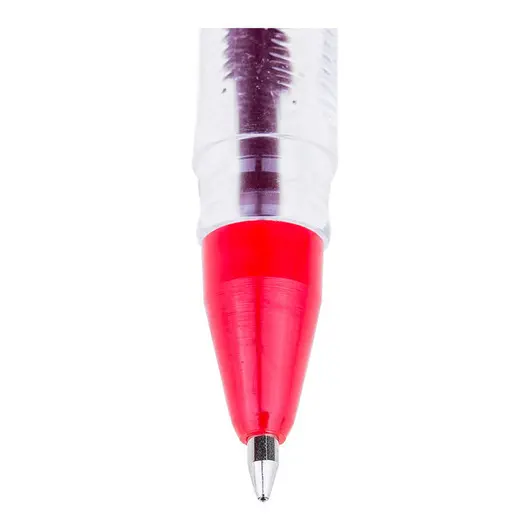 Ручка шариковая Crown &quot;Oil Jell&quot; красная, 0,7мм, штрих-код, фото 2