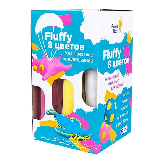 Воздушный пластилин Genio Kids “Fluffy&quot;, 8 цветов, фото 2